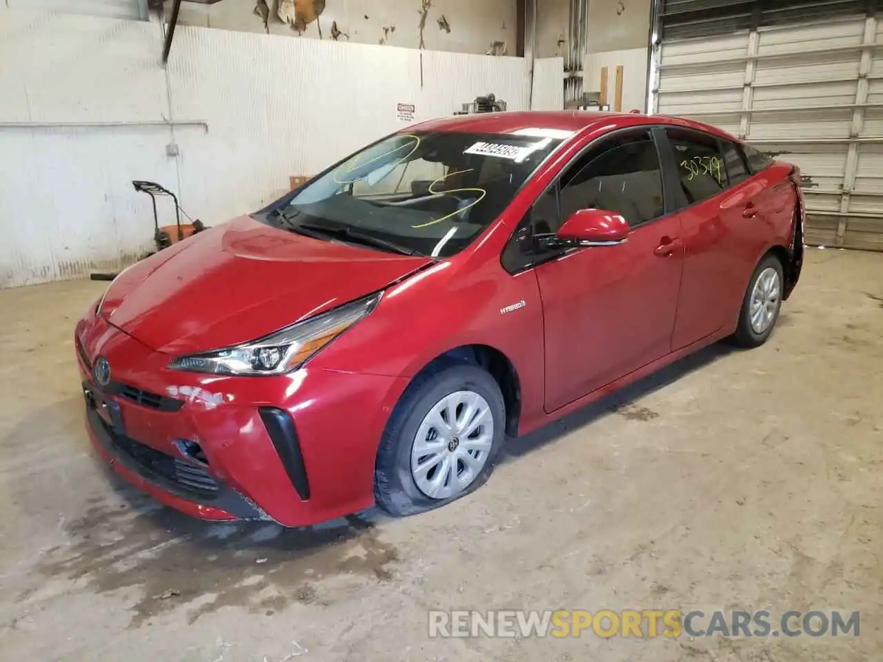 2 Photograph of a damaged car JTDKARFU5K3089182 TOYOTA PRIUS 2019