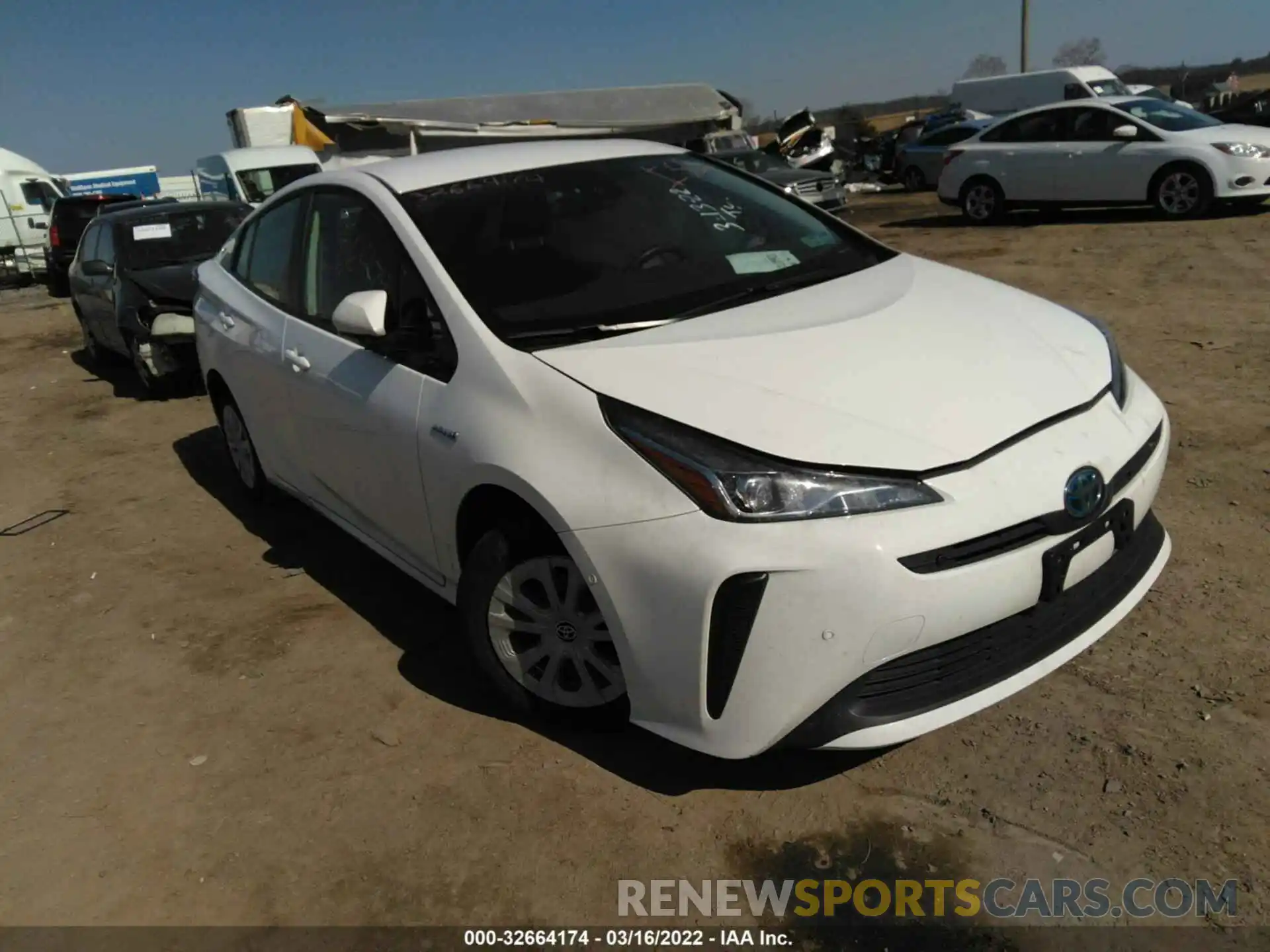 1 Photograph of a damaged car JTDKARFU5K3089232 TOYOTA PRIUS 2019