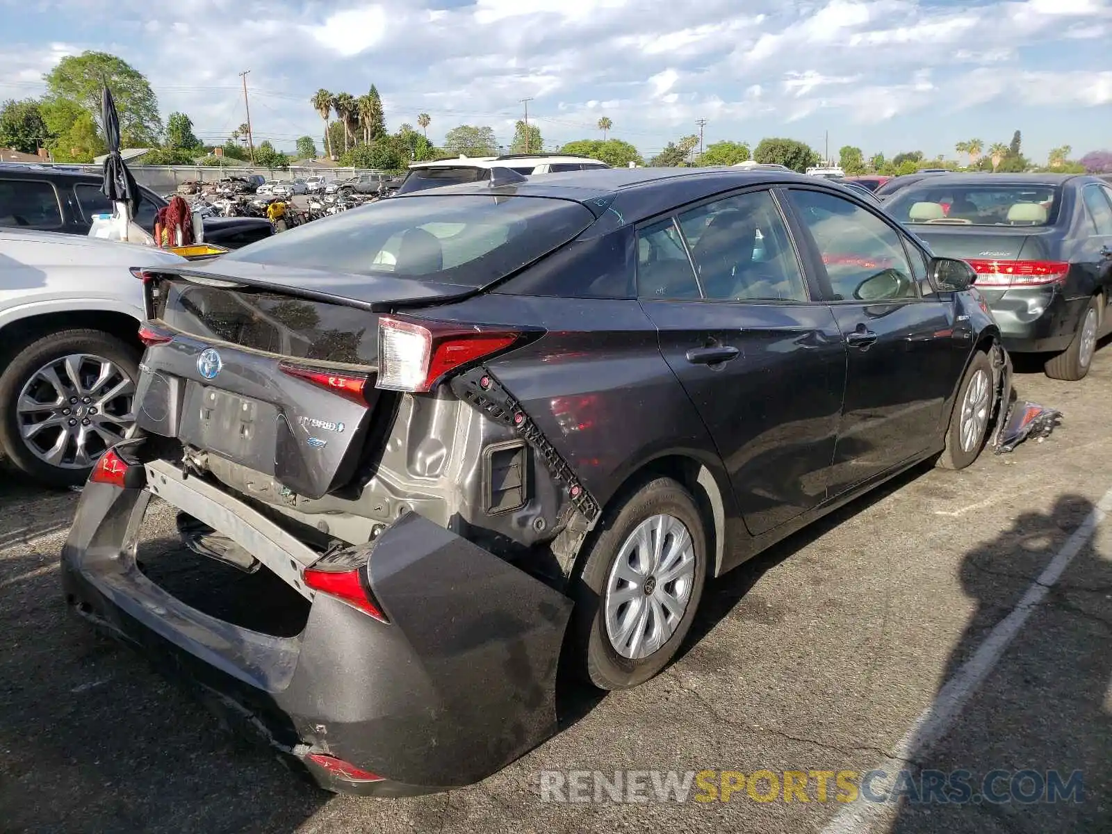 4 Photograph of a damaged car JTDKARFU5K3091885 TOYOTA PRIUS 2019