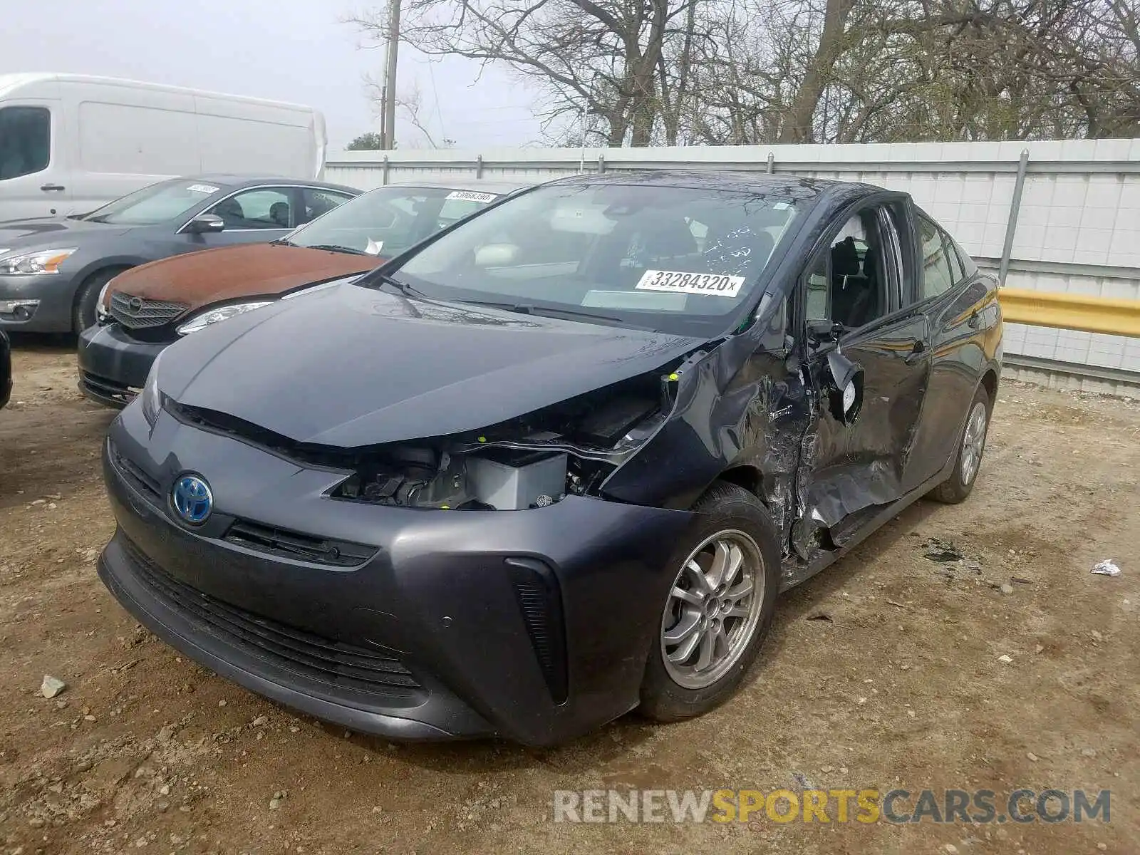 2 Photograph of a damaged car JTDKARFU5K3092292 TOYOTA PRIUS 2019