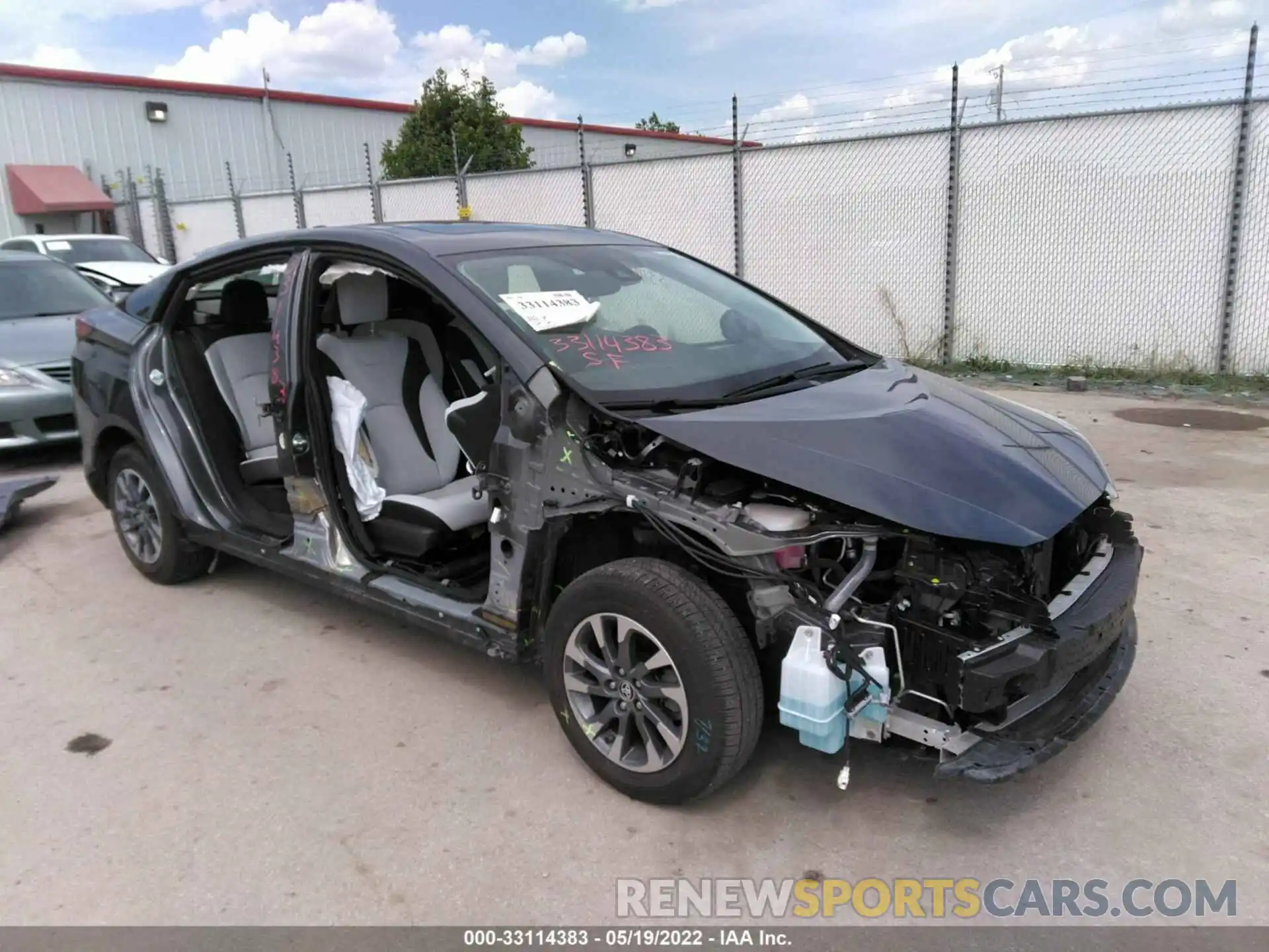 1 Photograph of a damaged car JTDKARFU5K3092356 TOYOTA PRIUS 2019