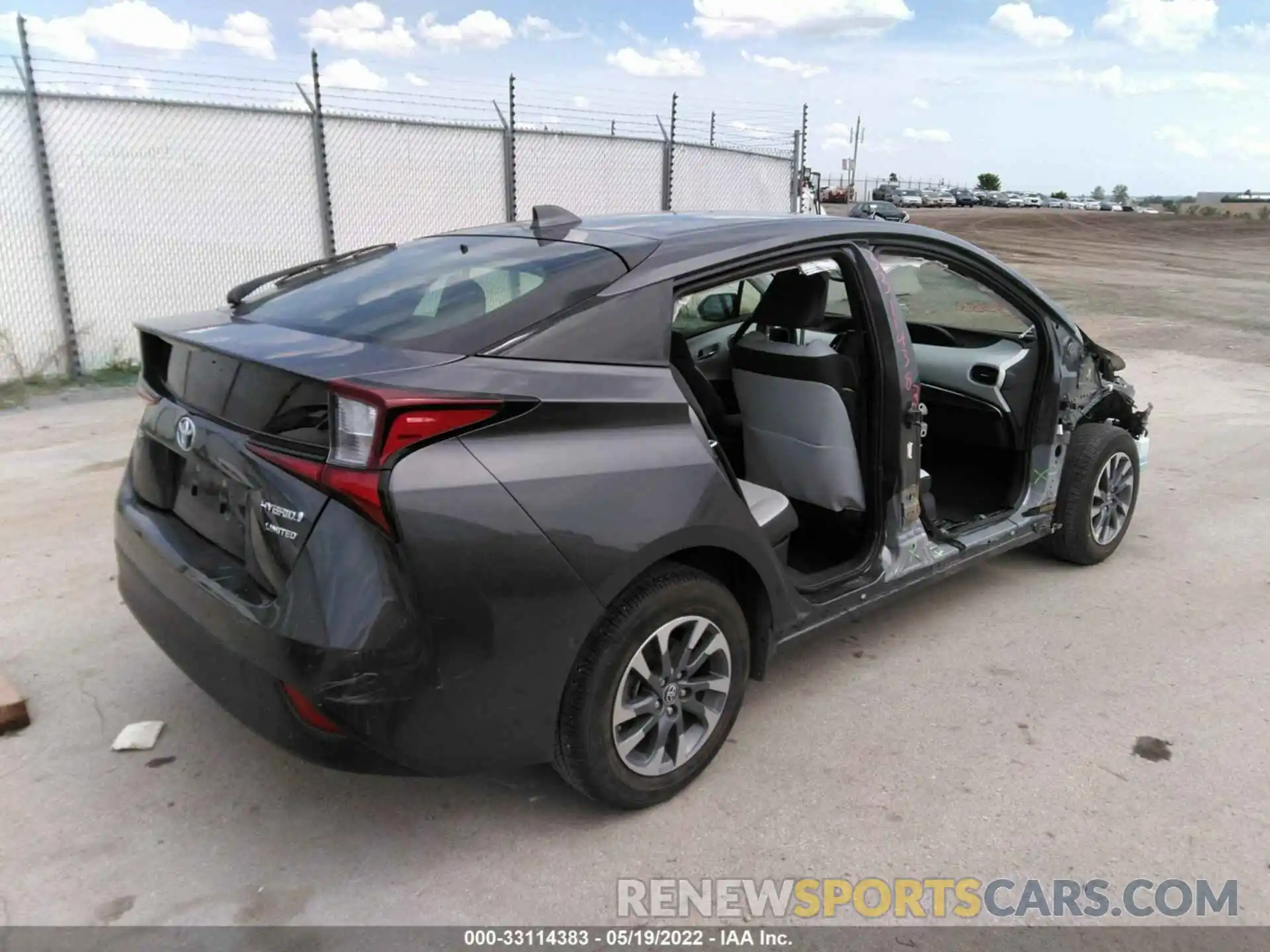 4 Photograph of a damaged car JTDKARFU5K3092356 TOYOTA PRIUS 2019