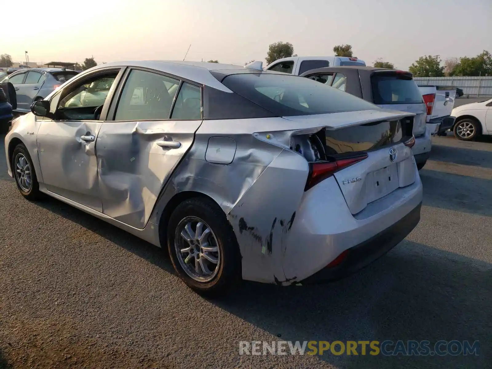 3 Photograph of a damaged car JTDKARFU5K3092955 TOYOTA PRIUS 2019