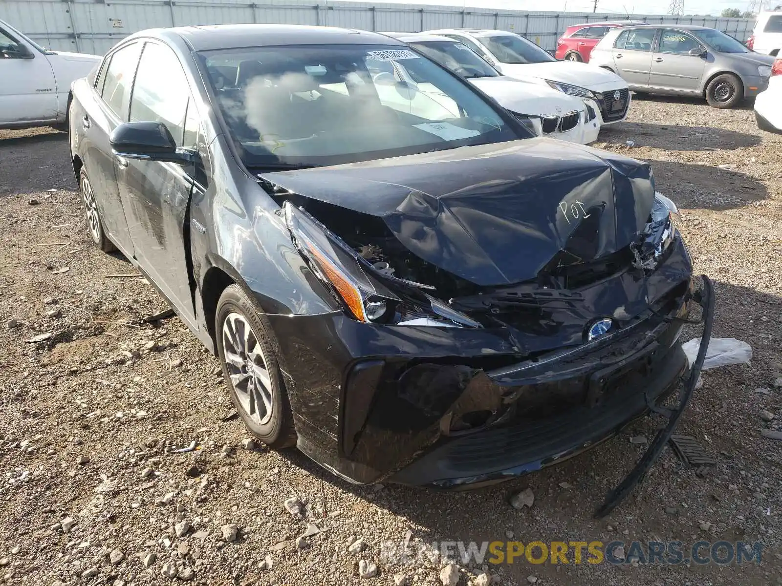 1 Photograph of a damaged car JTDKARFU5K3093040 TOYOTA PRIUS 2019