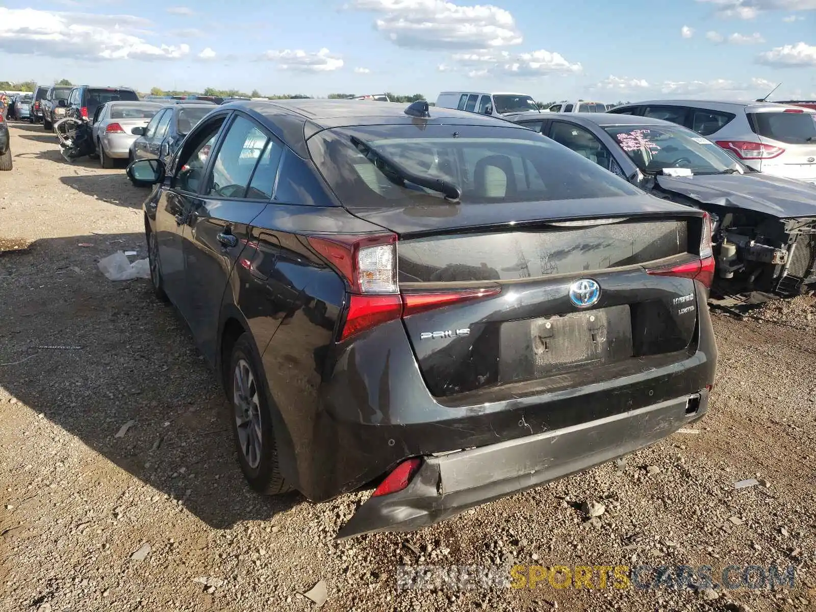 3 Photograph of a damaged car JTDKARFU5K3093040 TOYOTA PRIUS 2019