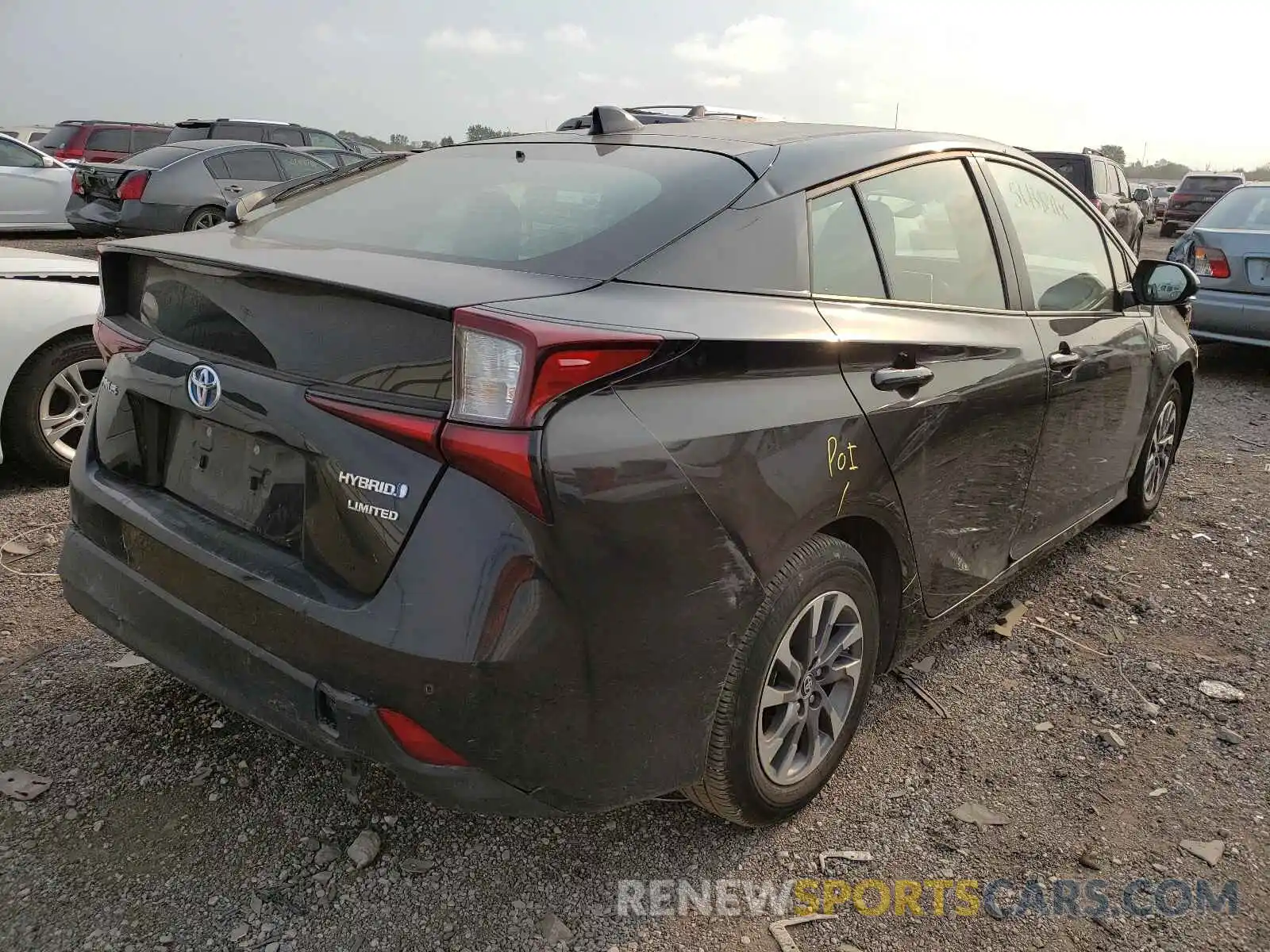 4 Photograph of a damaged car JTDKARFU5K3093040 TOYOTA PRIUS 2019