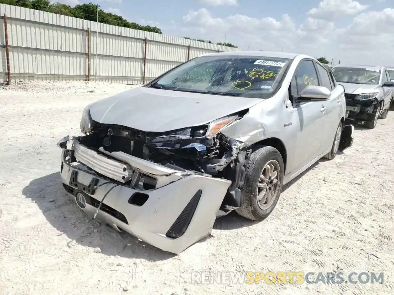 2 Photograph of a damaged car JTDKARFU5K3093961 TOYOTA PRIUS 2019