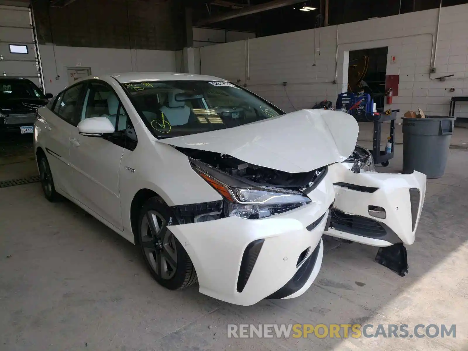 1 Photograph of a damaged car JTDKARFU5K3093975 TOYOTA PRIUS 2019