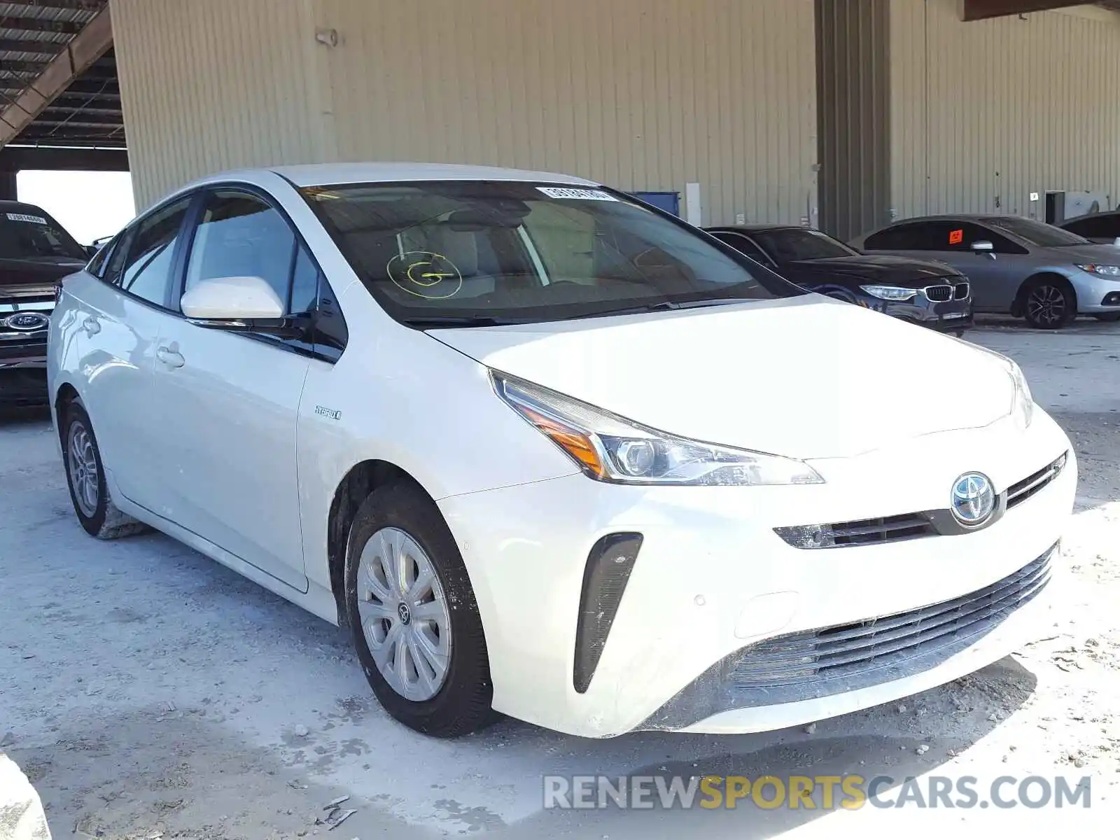 1 Photograph of a damaged car JTDKARFU5K3094186 TOYOTA PRIUS 2019