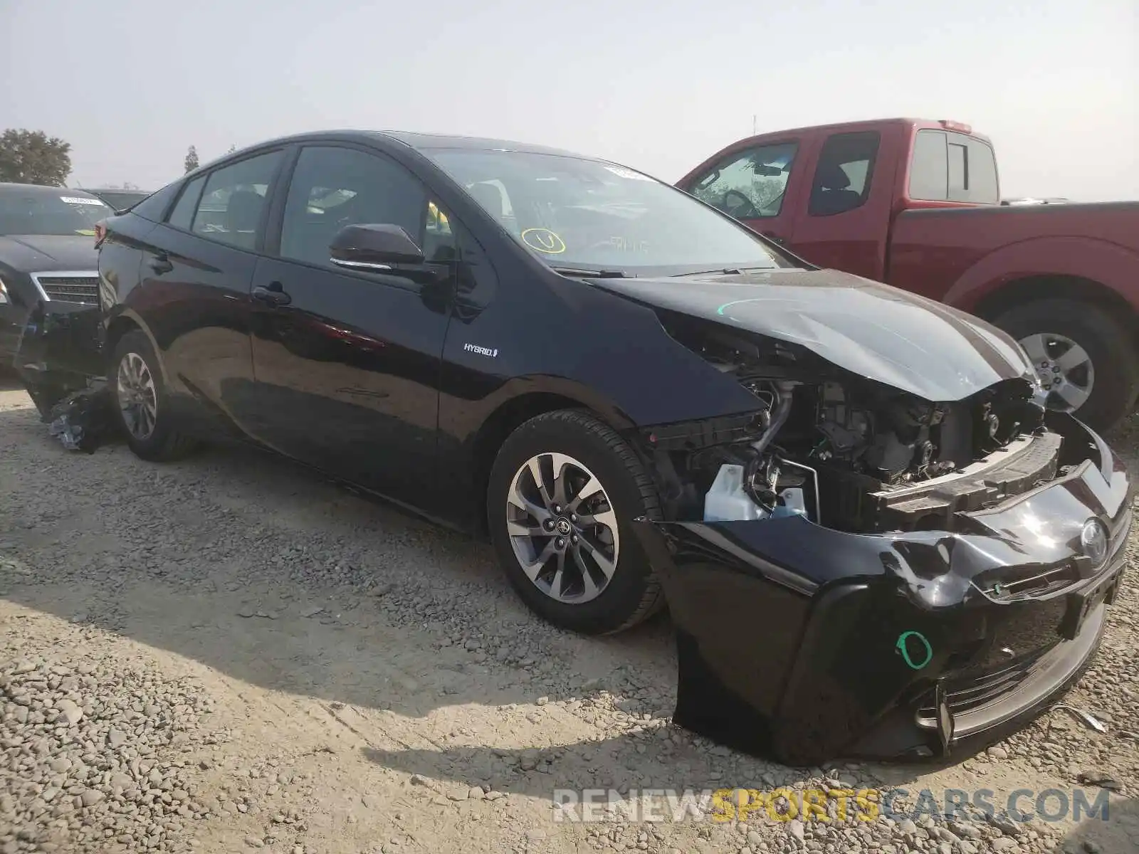 1 Photograph of a damaged car JTDKARFU5K3095306 TOYOTA PRIUS 2019