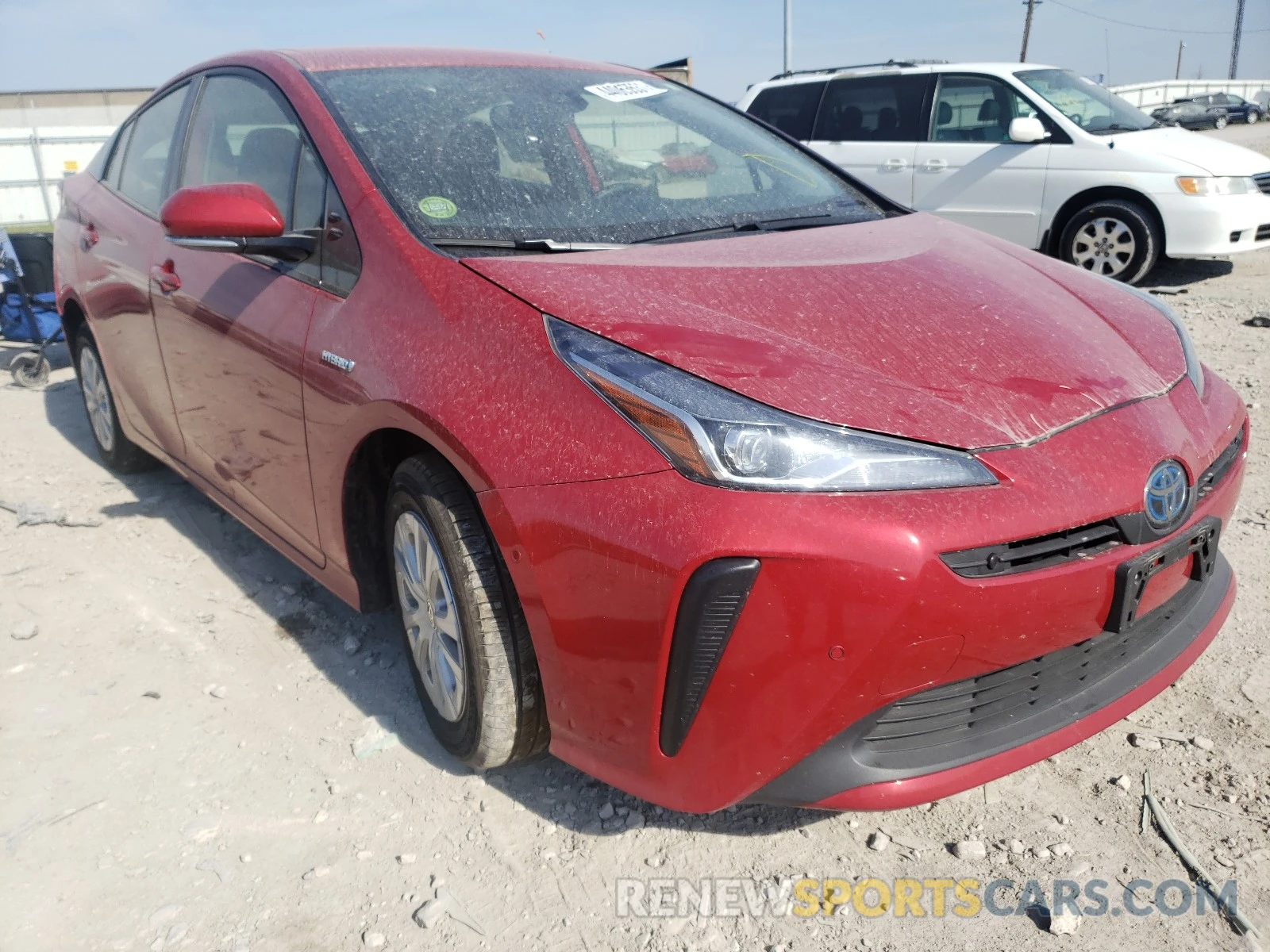 1 Photograph of a damaged car JTDKARFU5K3095919 TOYOTA PRIUS 2019