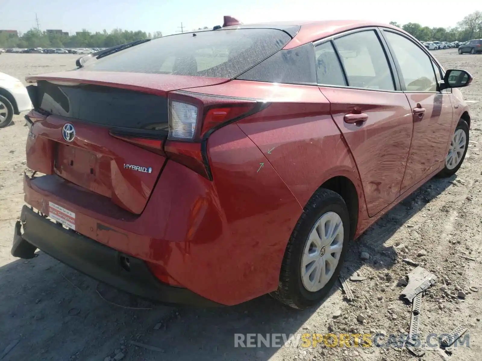 4 Photograph of a damaged car JTDKARFU5K3095919 TOYOTA PRIUS 2019