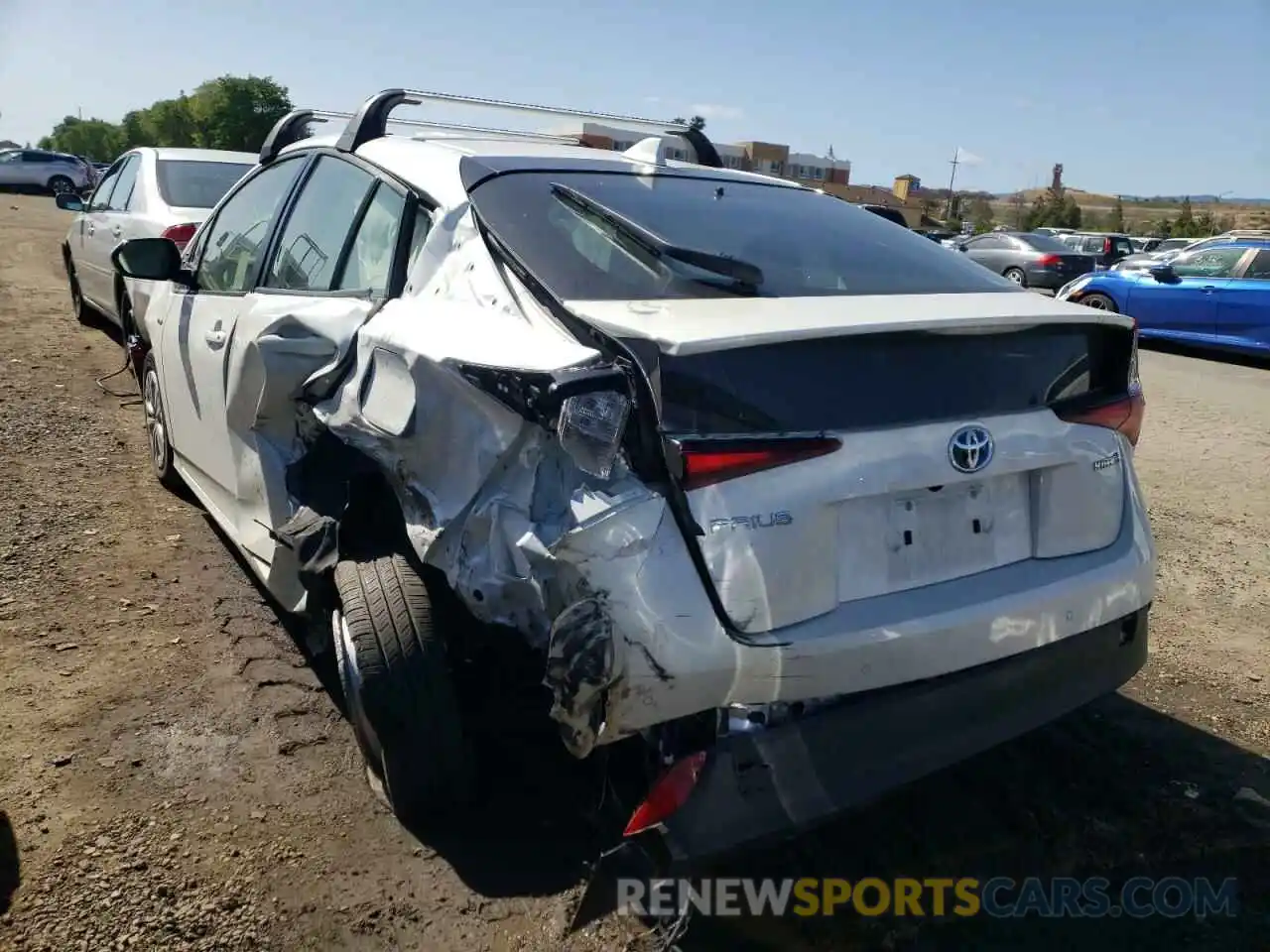 3 Photograph of a damaged car JTDKARFU5K3096388 TOYOTA PRIUS 2019