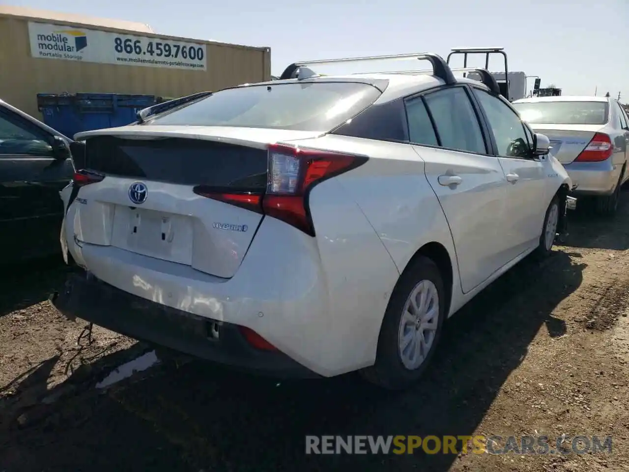 4 Photograph of a damaged car JTDKARFU5K3096388 TOYOTA PRIUS 2019