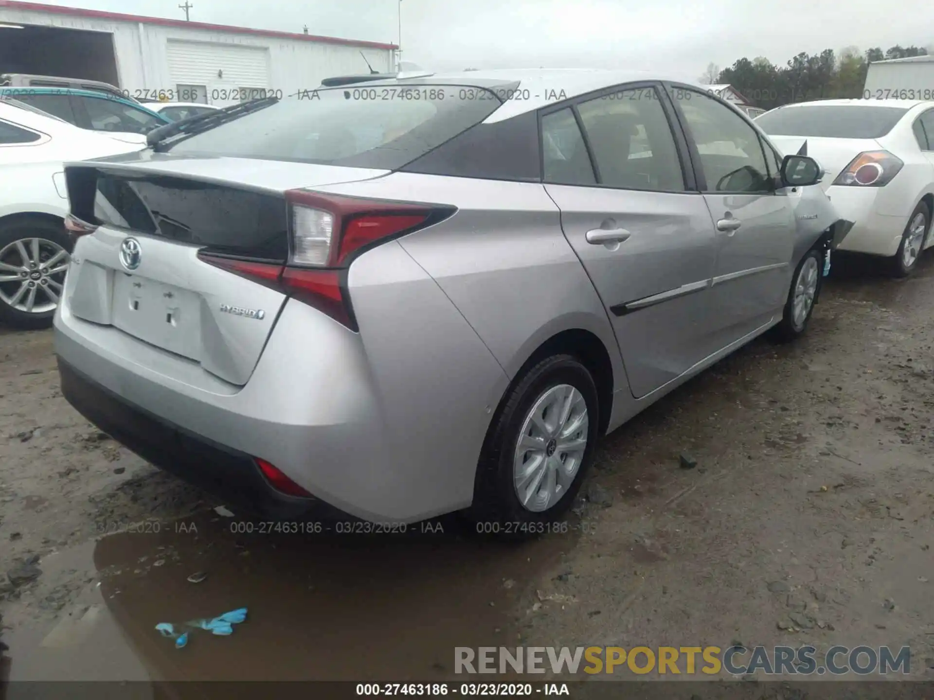 4 Photograph of a damaged car JTDKARFU5K3096701 TOYOTA PRIUS 2019