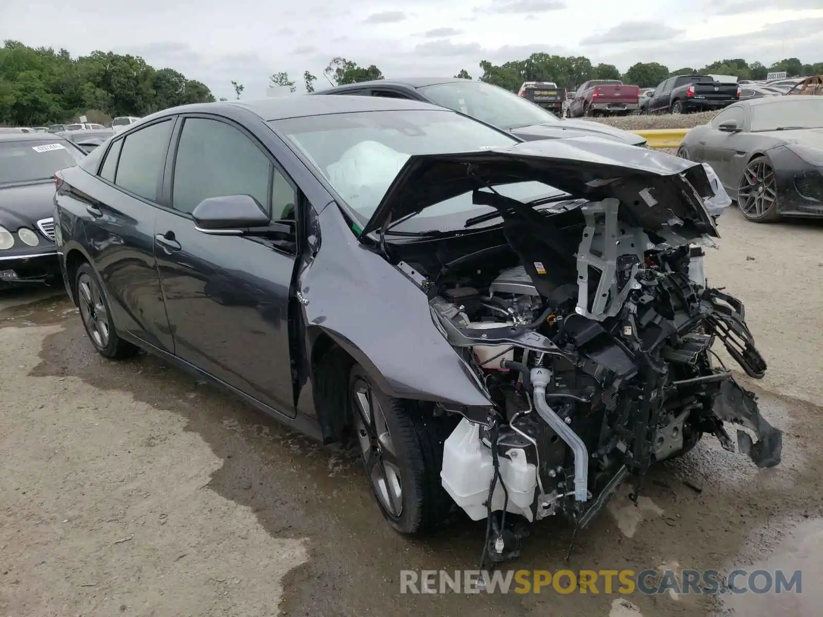 1 Photograph of a damaged car JTDKARFU5K3096939 TOYOTA PRIUS 2019