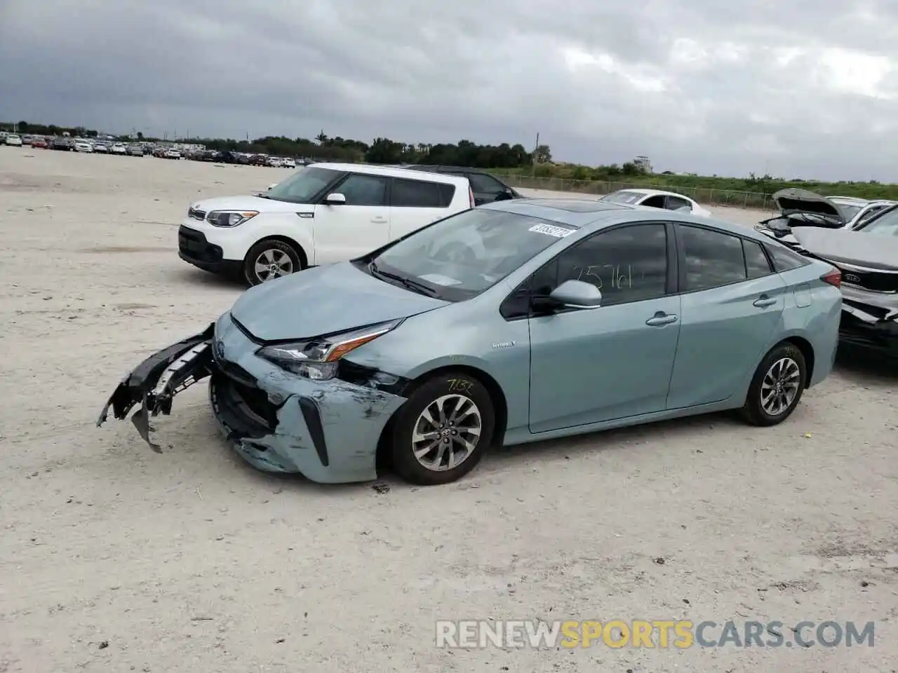 2 Photograph of a damaged car JTDKARFU5K3096973 TOYOTA PRIUS 2019