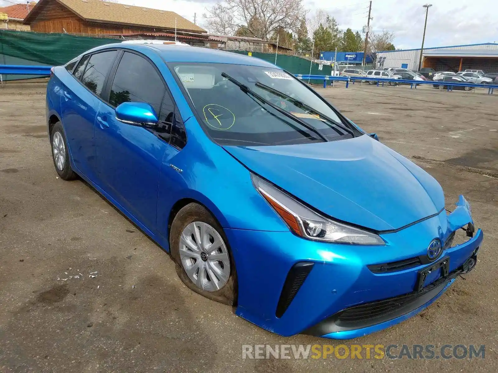 1 Photograph of a damaged car JTDKARFU5K3096990 TOYOTA PRIUS 2019