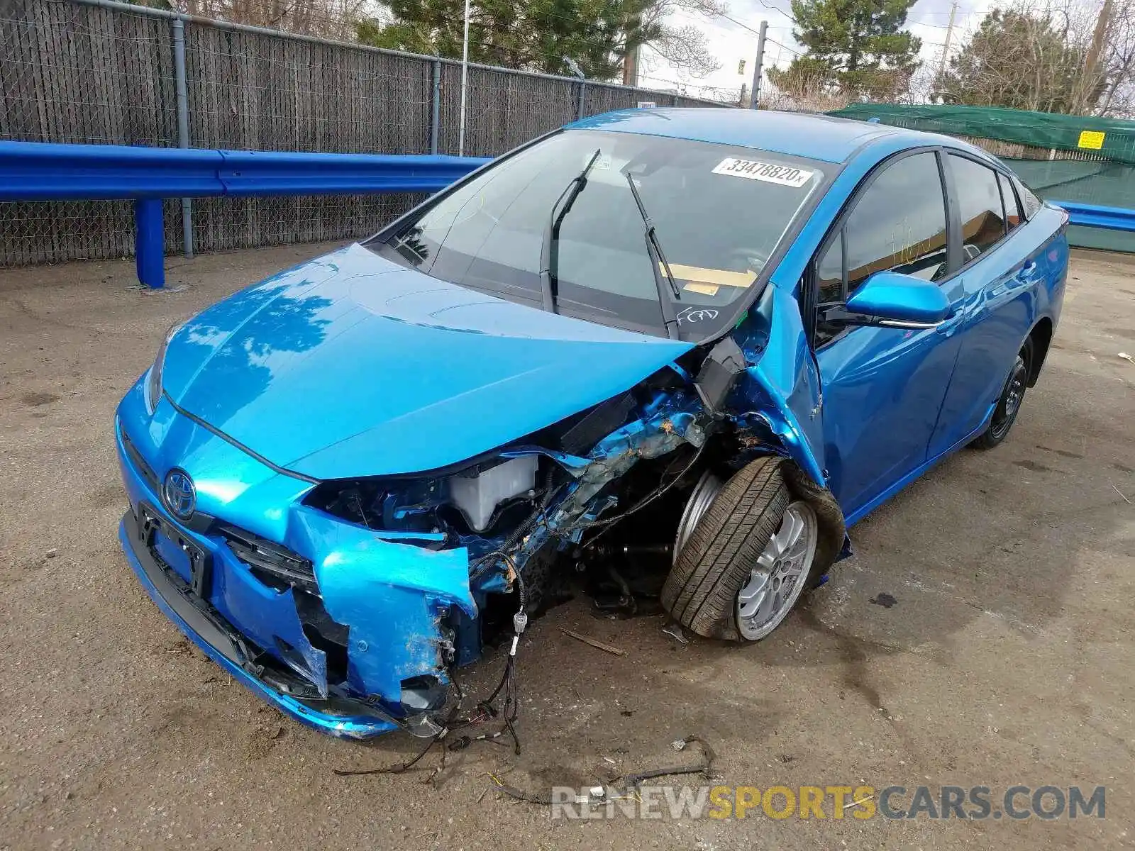 2 Photograph of a damaged car JTDKARFU5K3096990 TOYOTA PRIUS 2019