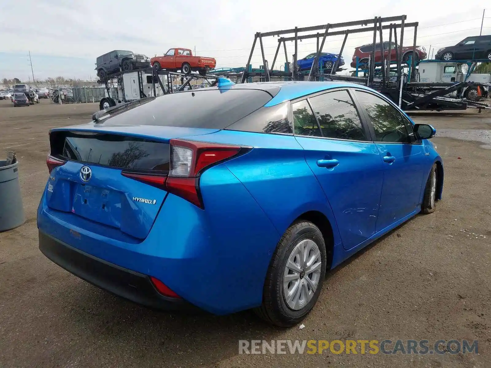 4 Photograph of a damaged car JTDKARFU5K3096990 TOYOTA PRIUS 2019