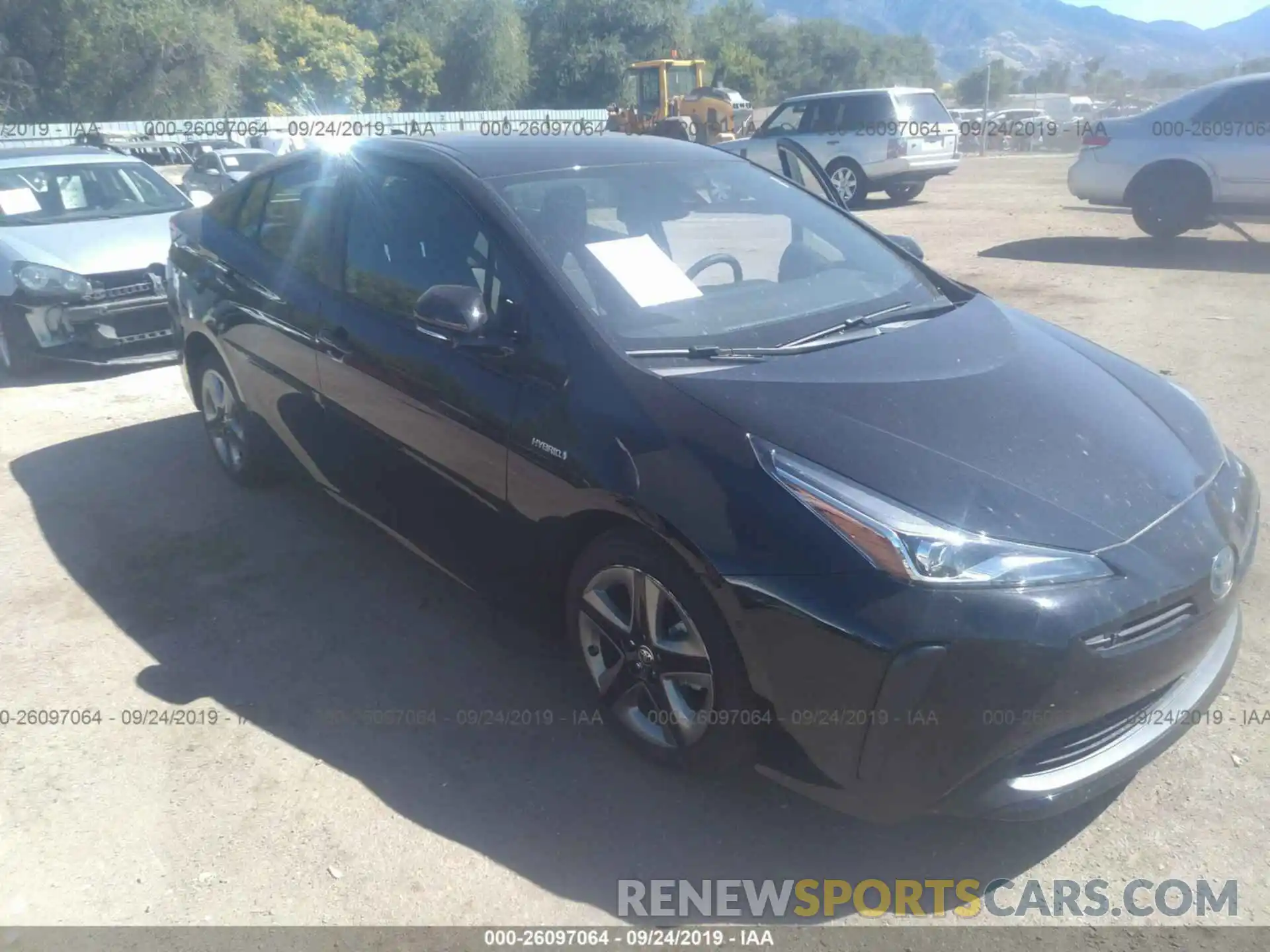 1 Photograph of a damaged car JTDKARFU5K3097153 TOYOTA PRIUS 2019