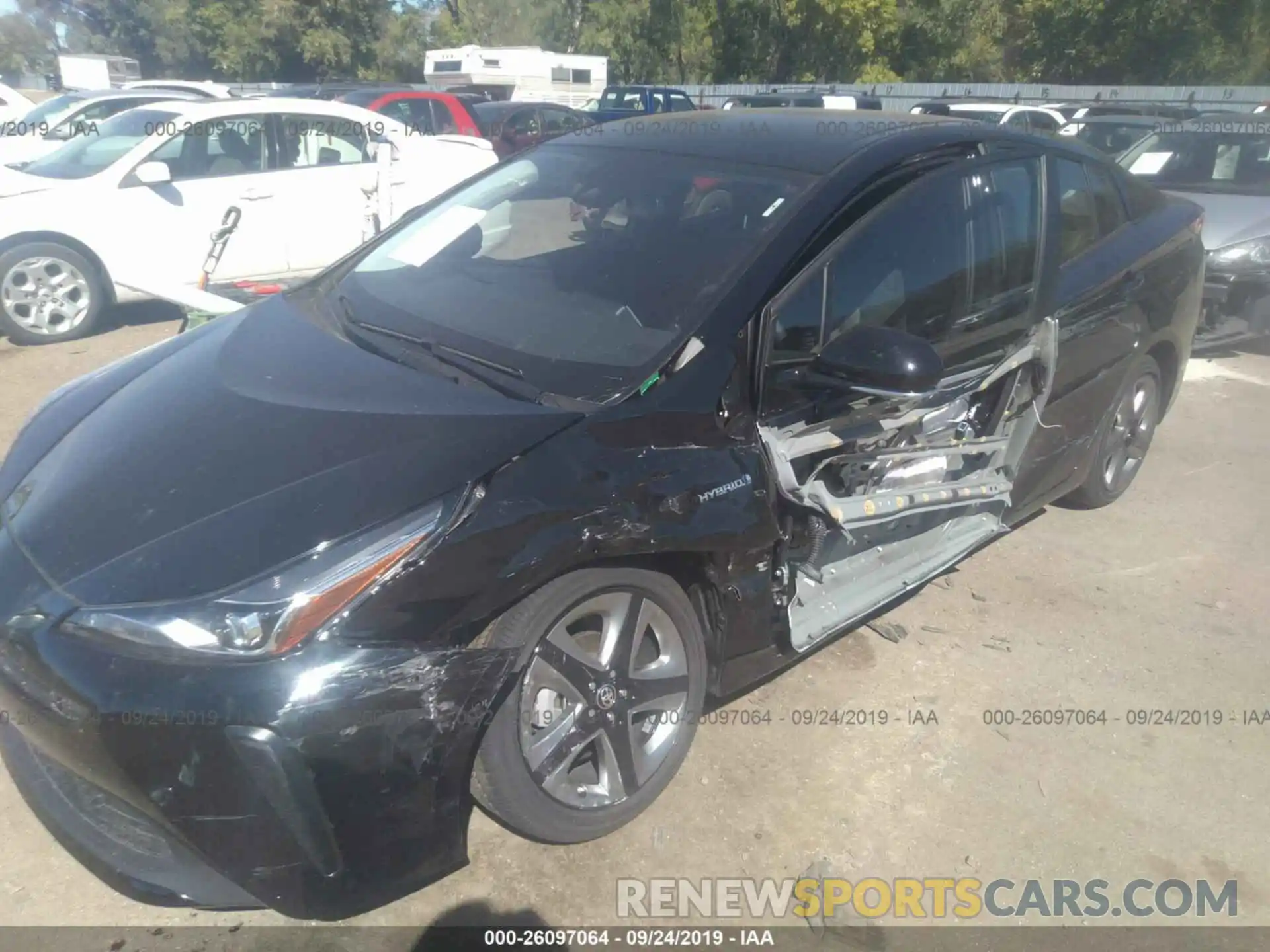 2 Photograph of a damaged car JTDKARFU5K3097153 TOYOTA PRIUS 2019