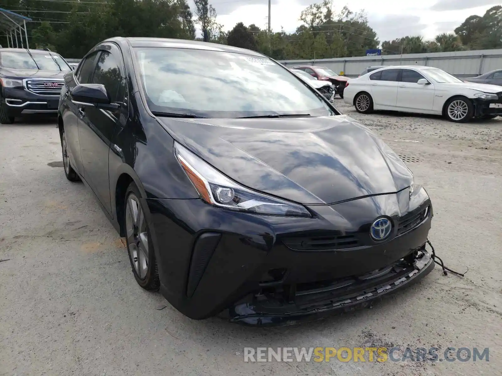 1 Photograph of a damaged car JTDKARFU5K3097525 TOYOTA PRIUS 2019