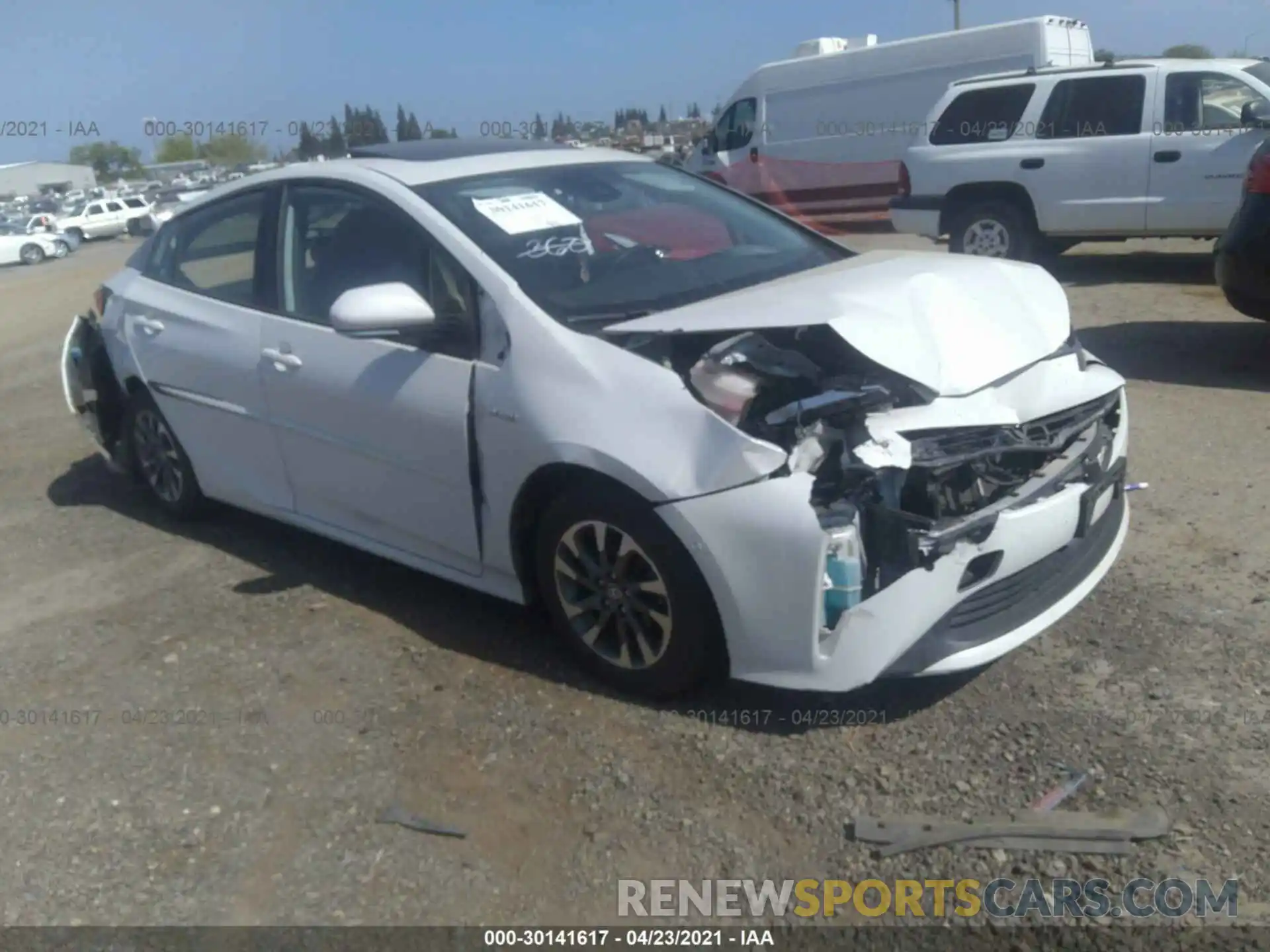 1 Photograph of a damaged car JTDKARFU5K3098187 TOYOTA PRIUS 2019