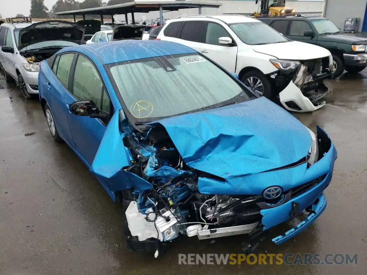 1 Photograph of a damaged car JTDKARFU5K3099467 TOYOTA PRIUS 2019