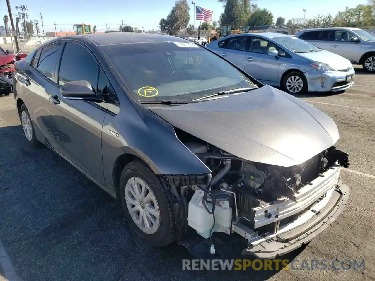 1 Photograph of a damaged car JTDKARFU5K3099680 TOYOTA PRIUS 2019