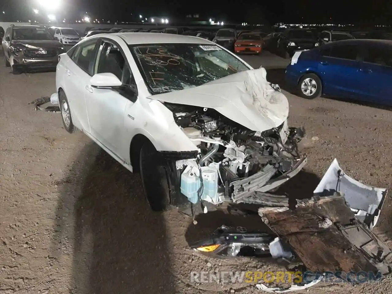 1 Photograph of a damaged car JTDKARFU5K3100018 TOYOTA PRIUS 2019