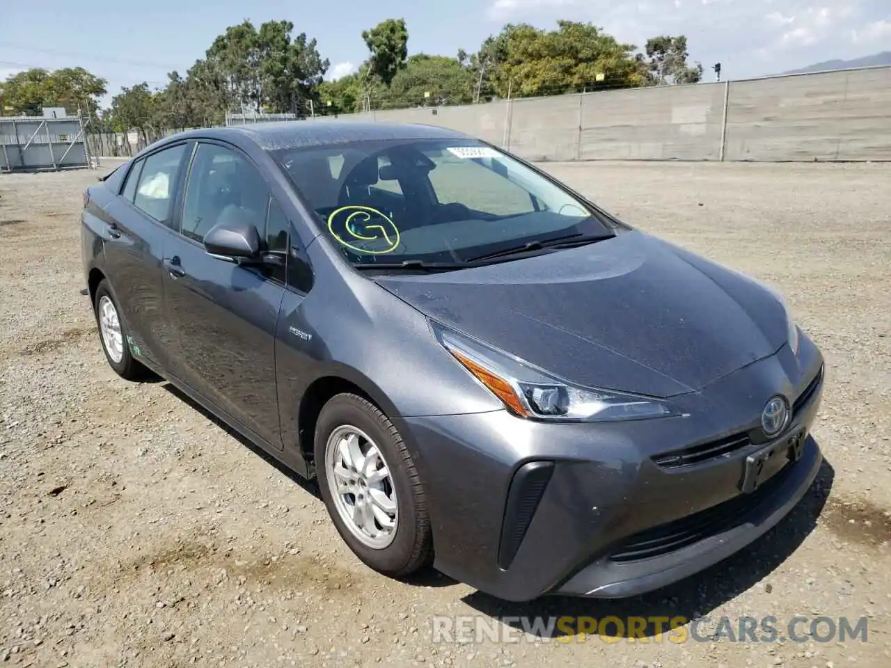 1 Photograph of a damaged car JTDKARFU5K3100231 TOYOTA PRIUS 2019