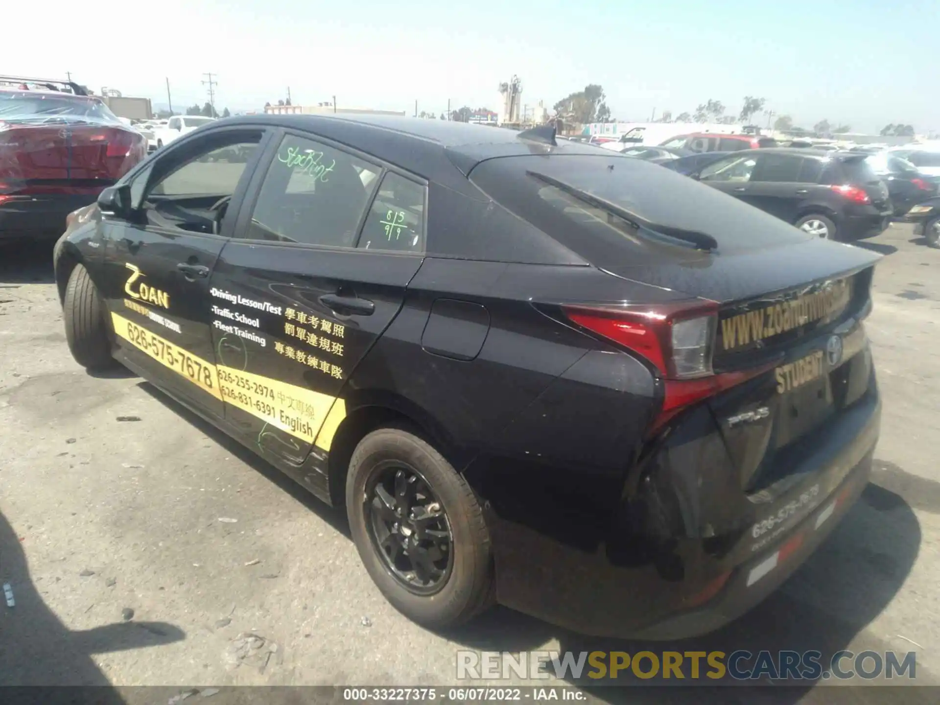 3 Photograph of a damaged car JTDKARFU5K3100519 TOYOTA PRIUS 2019