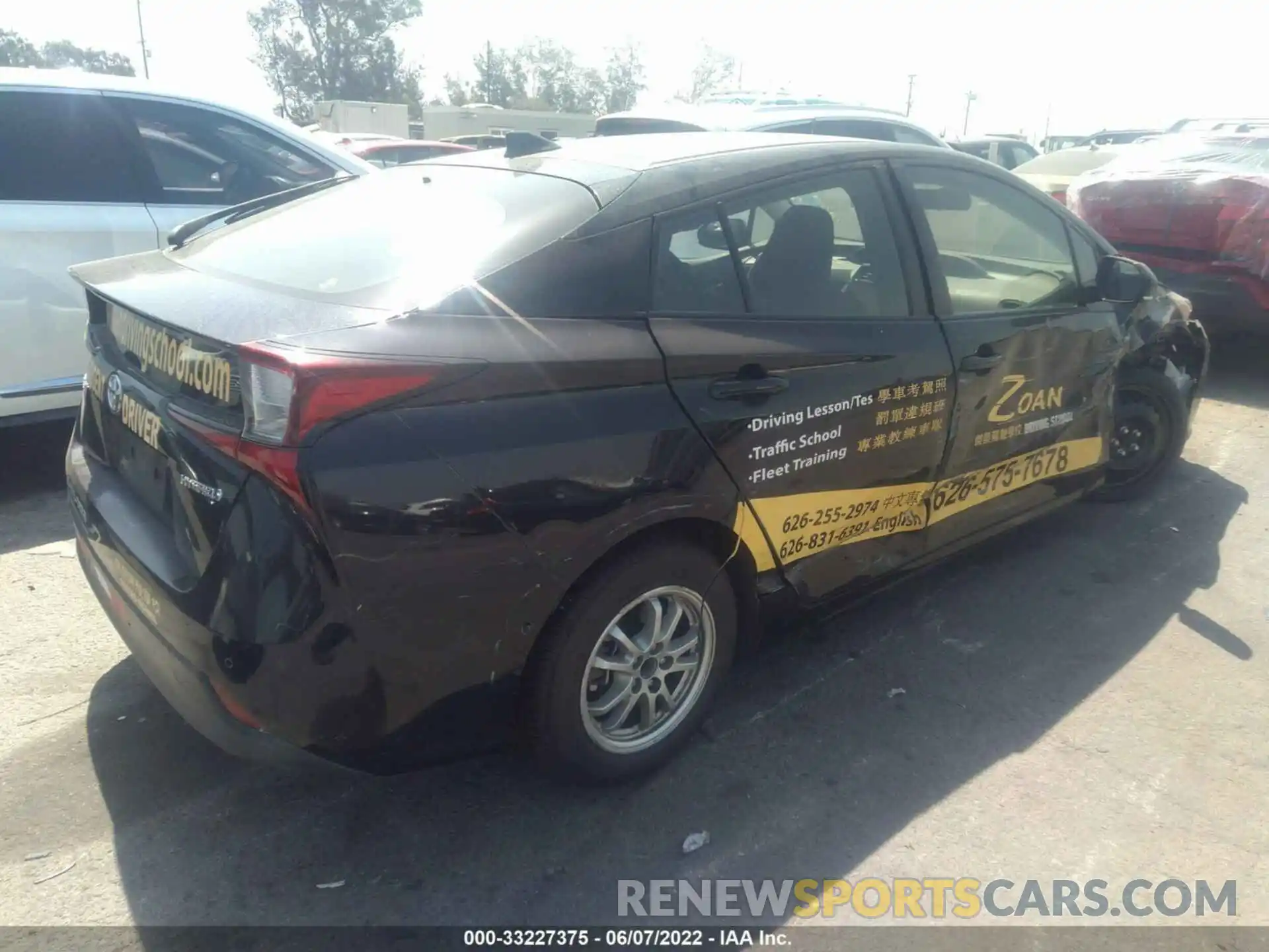 4 Photograph of a damaged car JTDKARFU5K3100519 TOYOTA PRIUS 2019