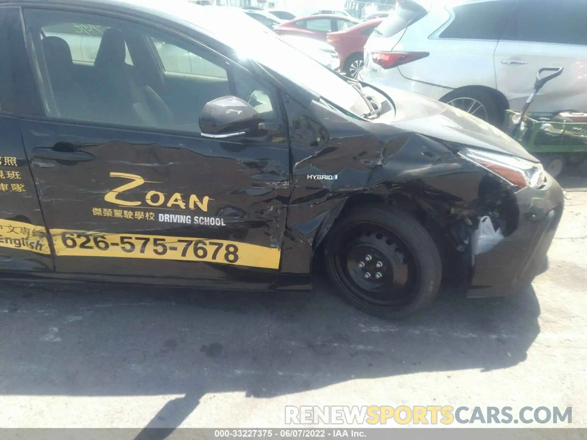 6 Photograph of a damaged car JTDKARFU5K3100519 TOYOTA PRIUS 2019