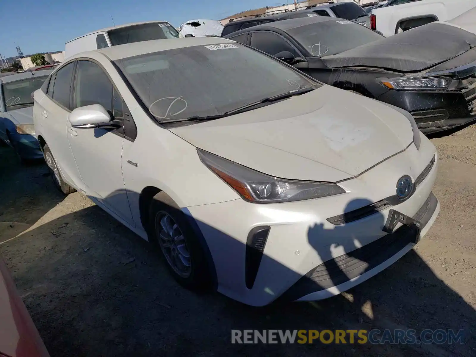 1 Photograph of a damaged car JTDKARFU5K3100715 TOYOTA PRIUS 2019