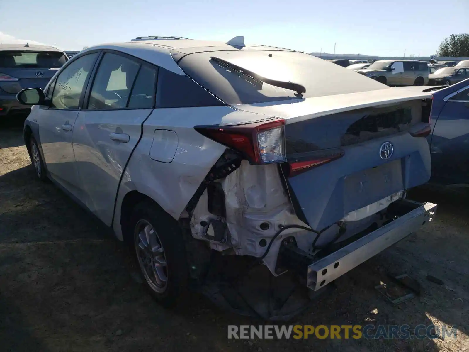 3 Photograph of a damaged car JTDKARFU5K3100715 TOYOTA PRIUS 2019