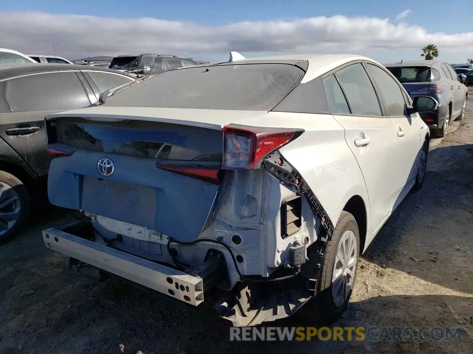 4 Photograph of a damaged car JTDKARFU5K3100715 TOYOTA PRIUS 2019