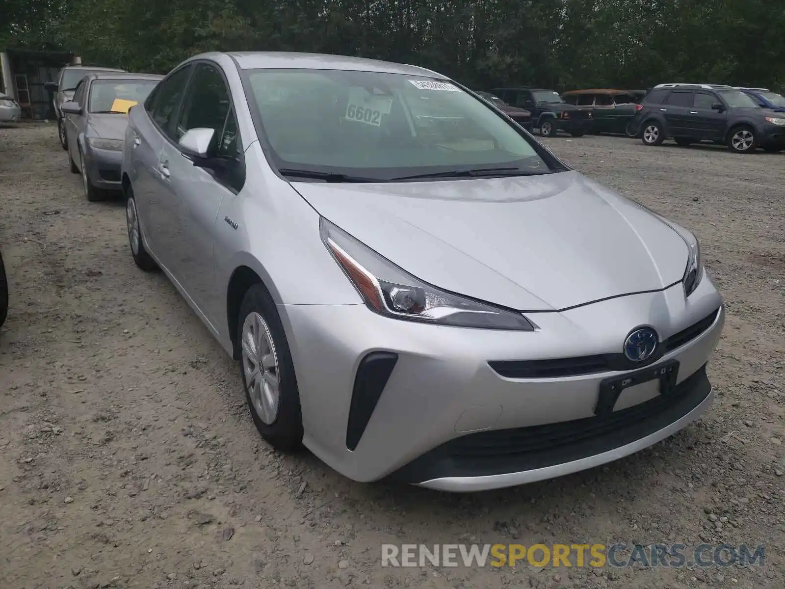 1 Photograph of a damaged car JTDKARFU5K3101377 TOYOTA PRIUS 2019