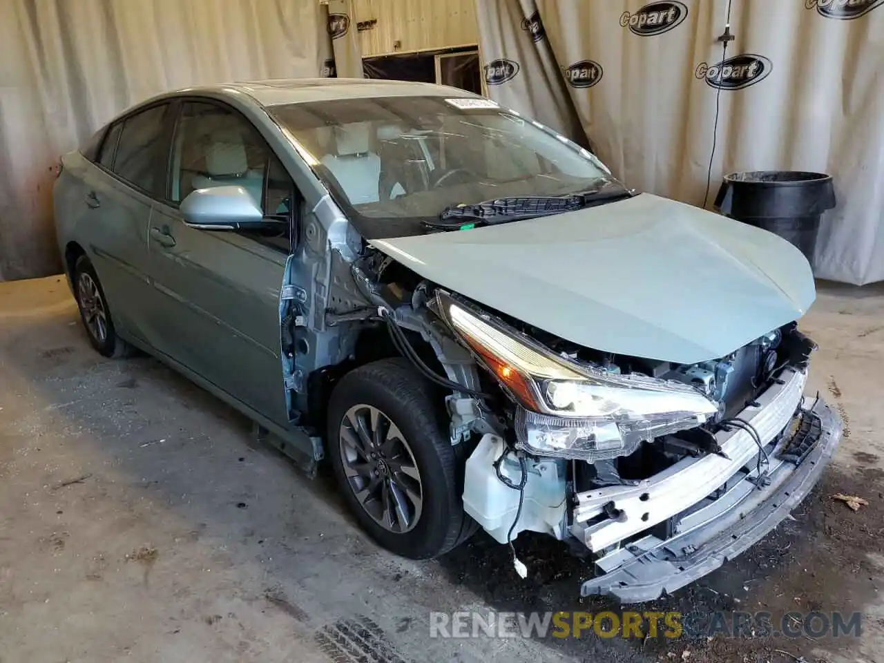 1 Photograph of a damaged car JTDKARFU5K3101623 TOYOTA PRIUS 2019