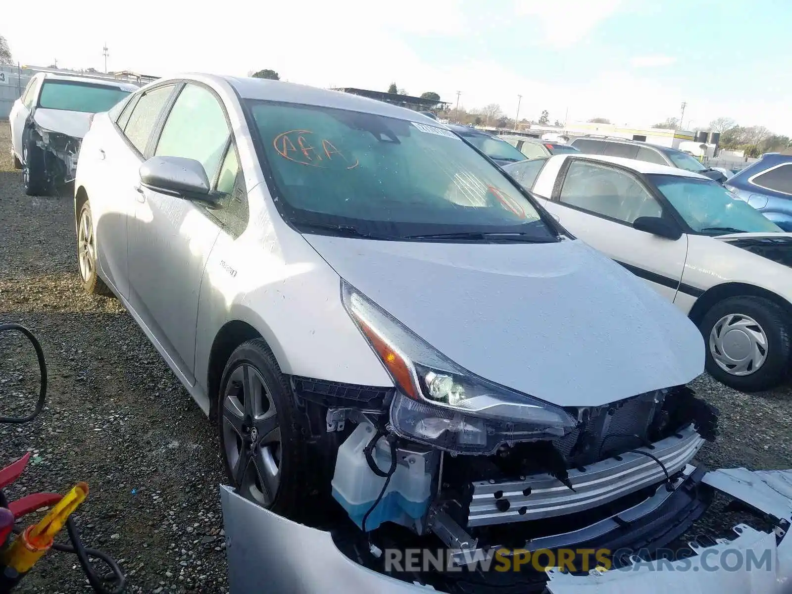 1 Photograph of a damaged car JTDKARFU5K3101895 TOYOTA PRIUS 2019