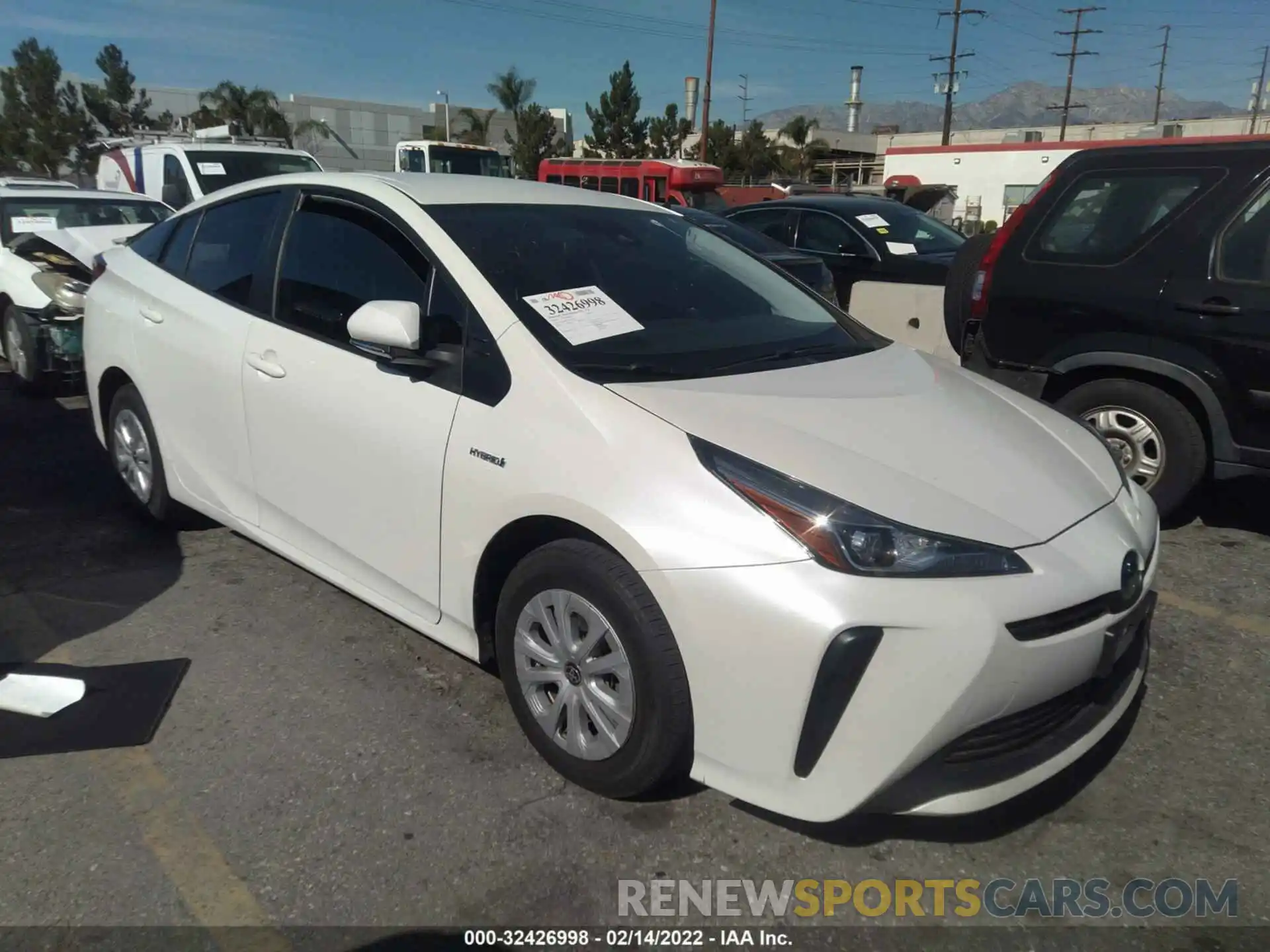 1 Photograph of a damaged car JTDKARFU5K3102478 TOYOTA PRIUS 2019