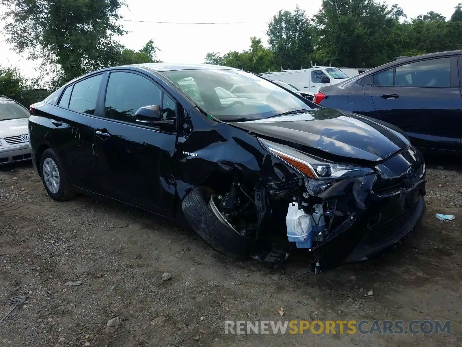 1 Photograph of a damaged car JTDKARFU6K3069460 TOYOTA PRIUS 2019