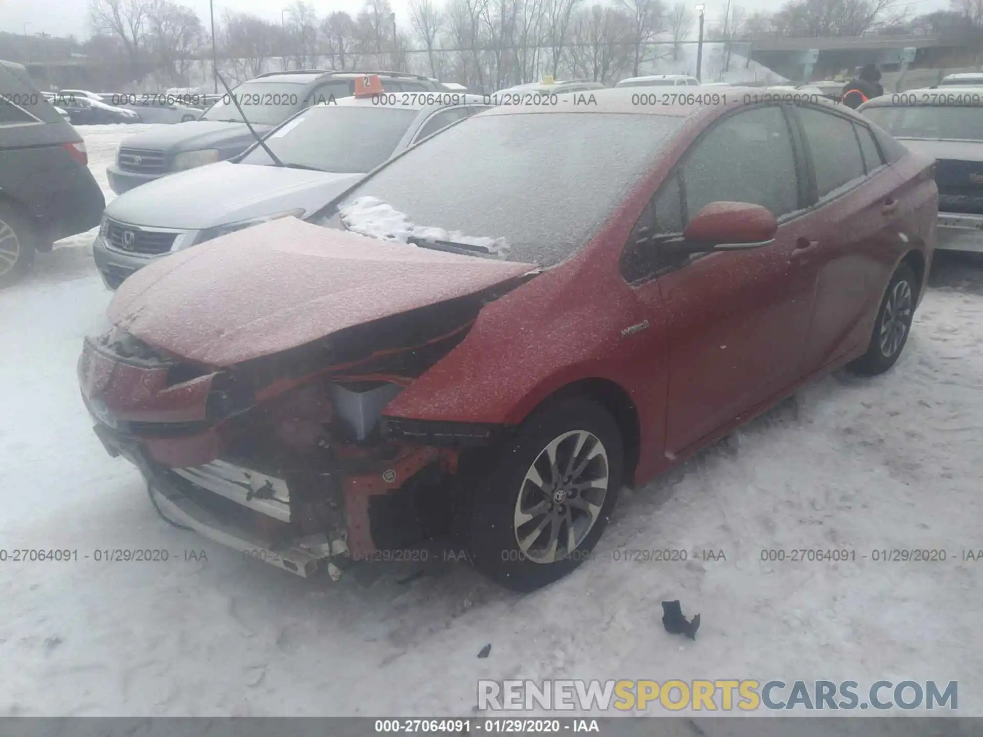 2 Фотография поврежденного автомобиля JTDKARFU6K3069720 TOYOTA PRIUS 2019