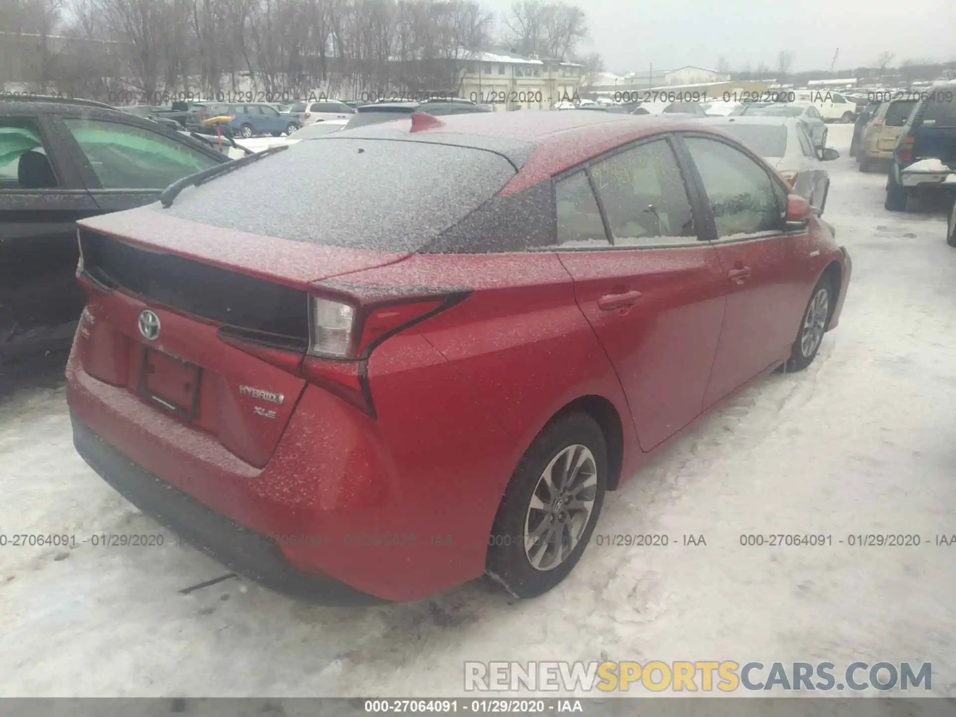 4 Фотография поврежденного автомобиля JTDKARFU6K3069720 TOYOTA PRIUS 2019