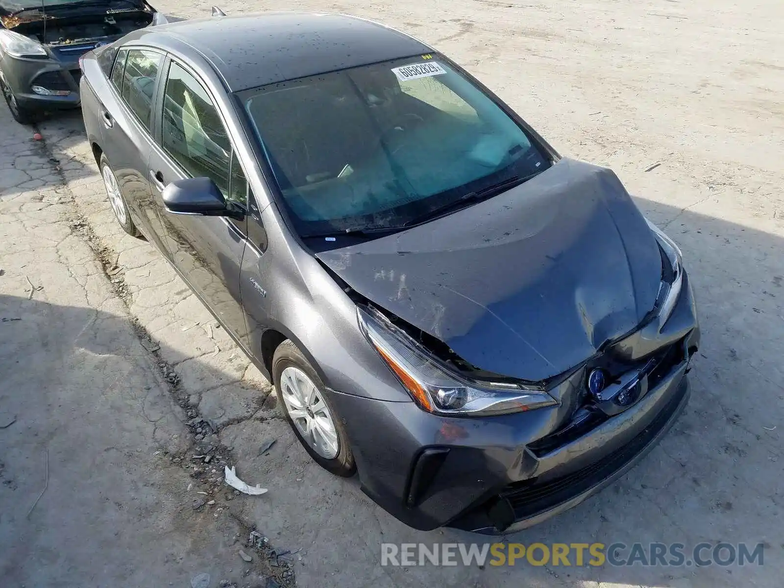 1 Photograph of a damaged car JTDKARFU6K3070138 TOYOTA PRIUS 2019