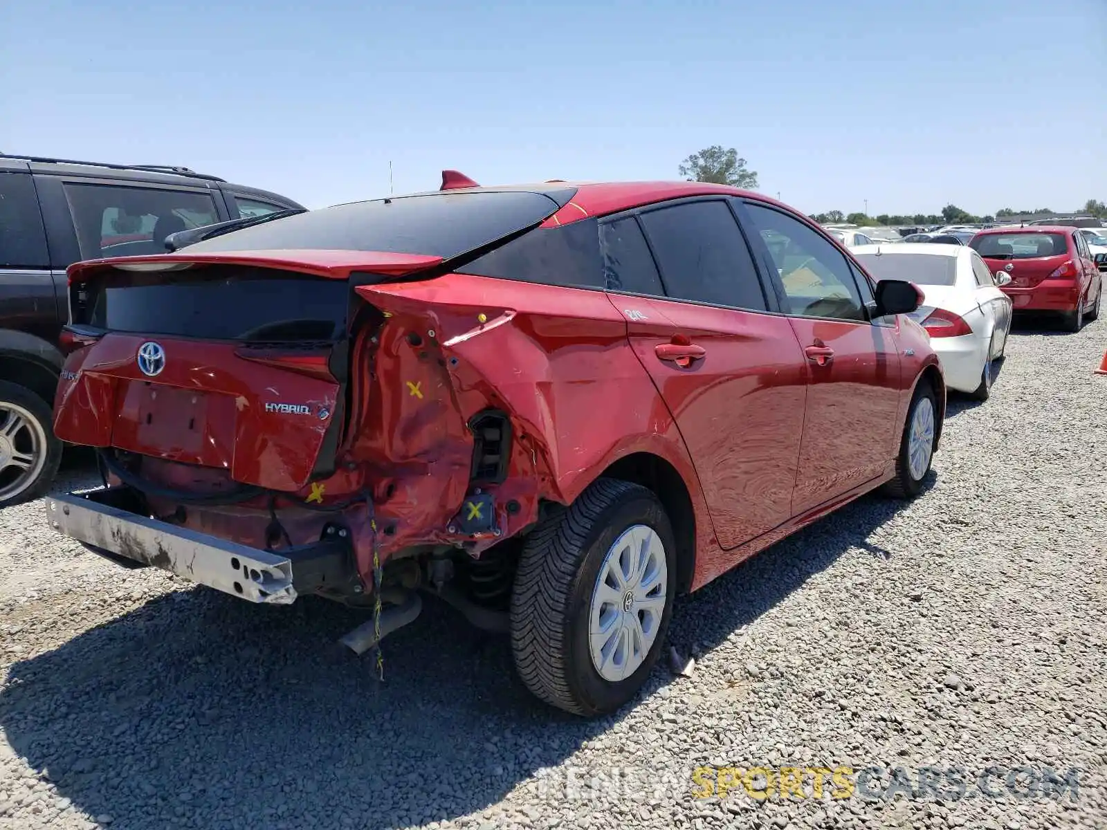 4 Photograph of a damaged car JTDKARFU6K3070401 TOYOTA PRIUS 2019