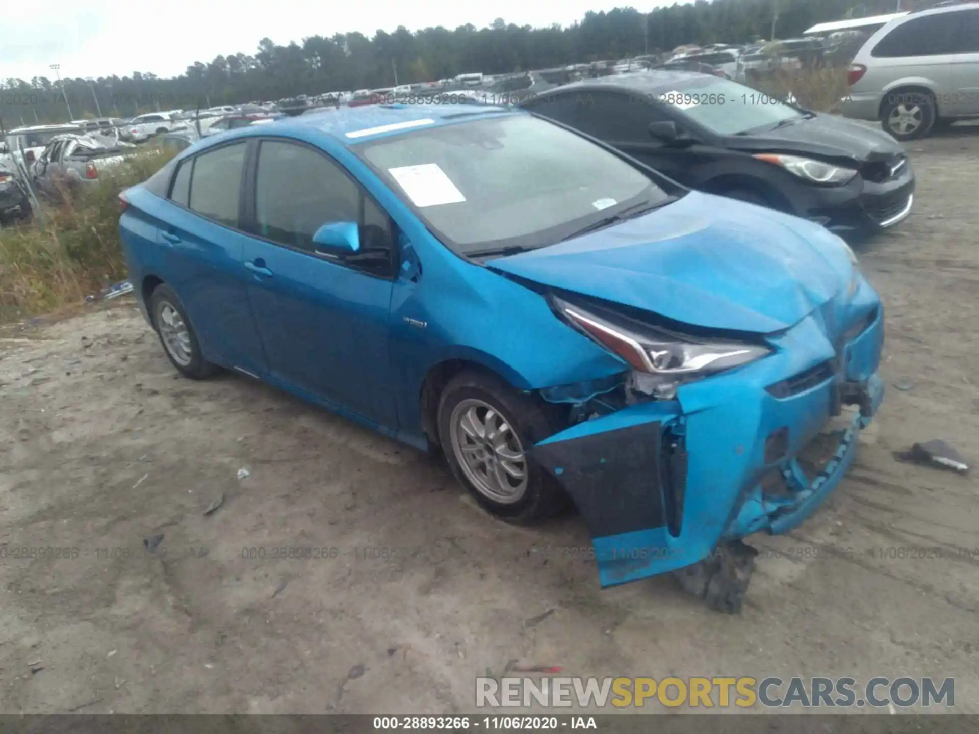 1 Photograph of a damaged car JTDKARFU6K3071225 TOYOTA PRIUS 2019