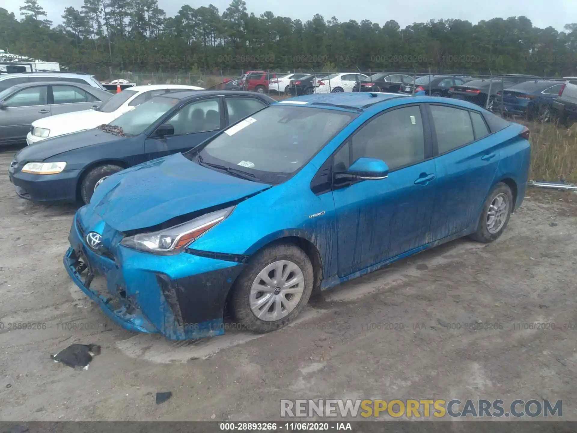 2 Photograph of a damaged car JTDKARFU6K3071225 TOYOTA PRIUS 2019