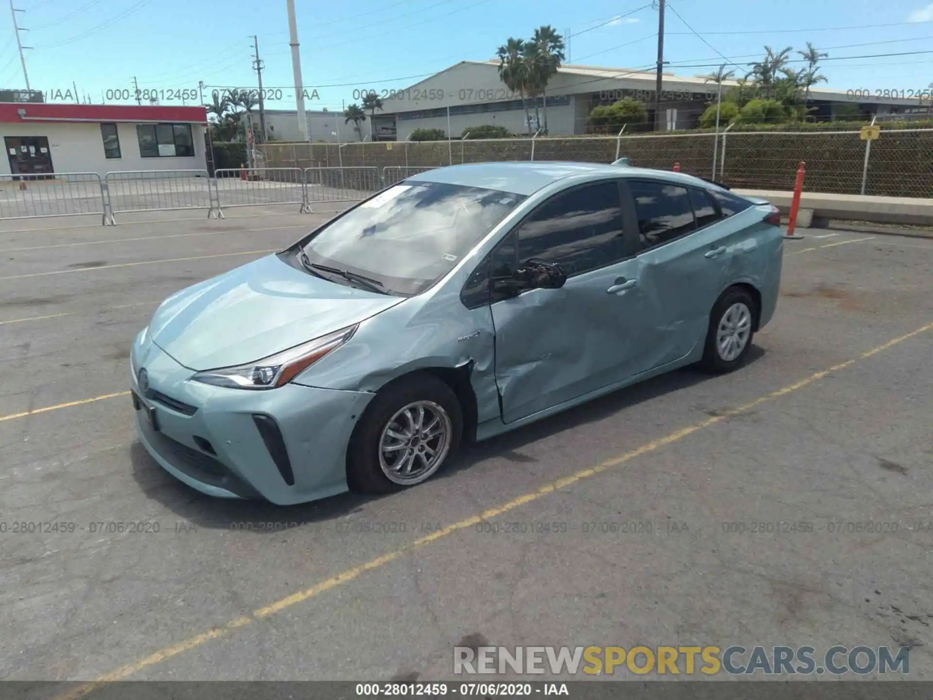 2 Photograph of a damaged car JTDKARFU6K3072102 TOYOTA PRIUS 2019